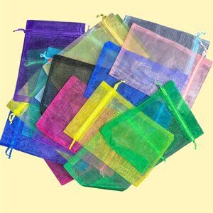 20 ORGANZA TIE BAGS MULTICOLOR